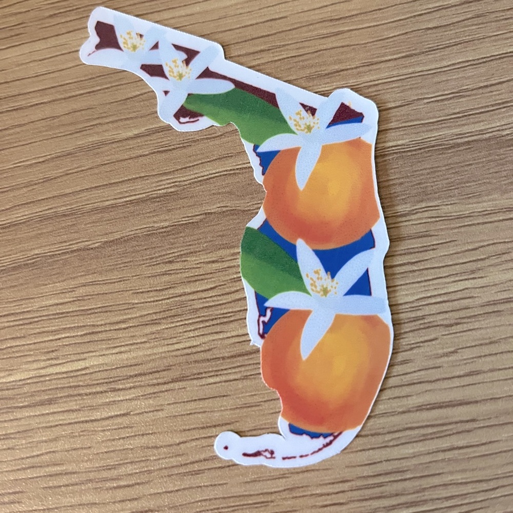 Handdrawn Florida Orange Blossom Sticker